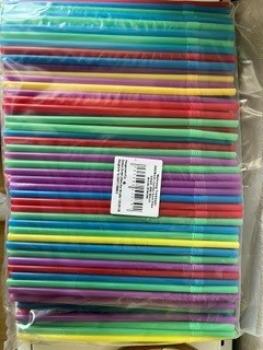 Preview: Trinkhalm Jumbo "bunt-flex" Mehrweg Ø8mm