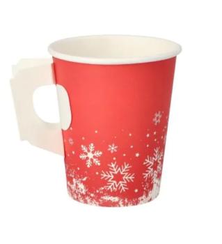 Becher "Winter Time" für Heißgetränke mit Henkel - 200 ml