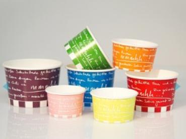 Preview: Eisbecher "mmmhh... Sorbetgelb" 150ml - 50 Stück