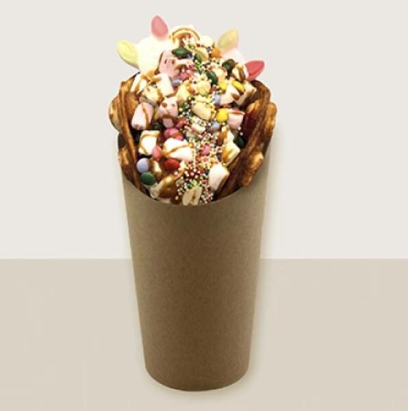 Pappbecher Bubble-Cup  /  Pommesbecher