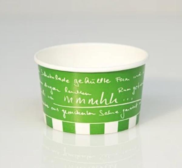 Eisbecher "mmmhh... Smaragdgrün" 295ml - 50 Stück