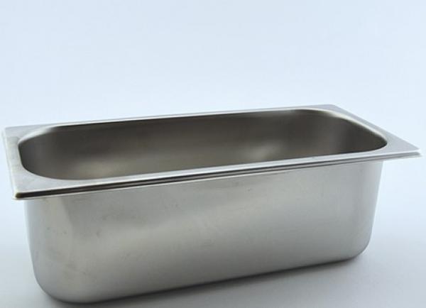 Eisschale/ Eisbehälter Edelstahl 360mm x 165mm x 120mm