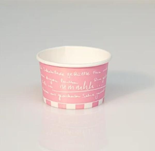 Eisbecher "mmmhh... Pink" 90ml - 50 Stück
